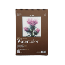 Strathmore A4 Pad Watercolour ( 22.9X30.5 CM x 12 sheets) 300 g/m2 Cold Press natural white paper color 400 Series Heavyweight (12*9 IN)